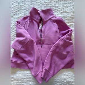 Lululelmon oversized funnel next half zip (minor damage shown on last photo)